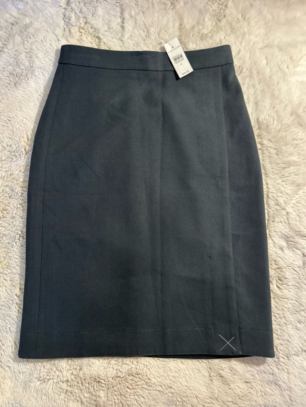 Ann Taylor Charcoal/Navy Pencil Skirt Size 0